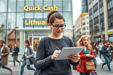 Vaizdas rodantis žmogų, gaunantį pinigus su minimaliu dokumentų skaičiumi.