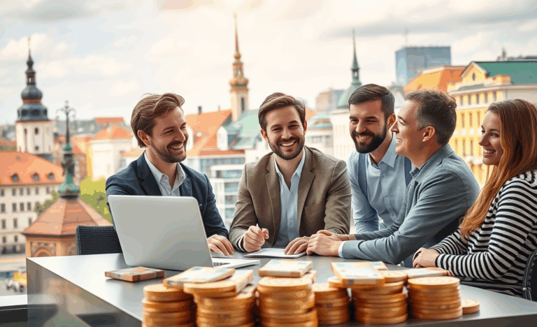 Žmogus naudojasi kompiuteriu norėdami gauti skaitmeninę paskolą