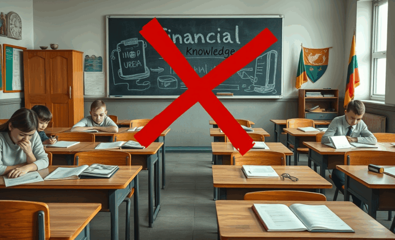 Vandens buteliai tuščio lentynos paveikslėlyje, simbolizuojantys vandens stygiaus problemą.