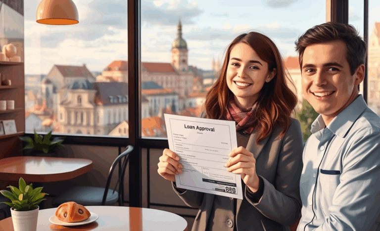 Žmogus laikantis dokumentus, susijusius su greitu kreditu ir minimaliu kredito istorijos vertinimu.