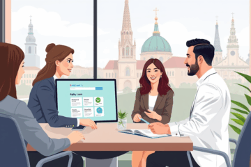 Žmogus, naudojantis kompiuterį, kad gautų greitą paskolą internetu per ExtraCredit.lv