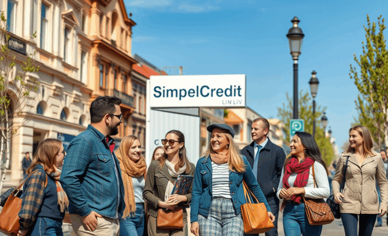 Žmonės šypsosi gavę greitus kreditus iš SimpelCredit.lv