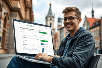 Ekrano vaizdas, rodantis eCredit.lv kredito sudarymo procesą